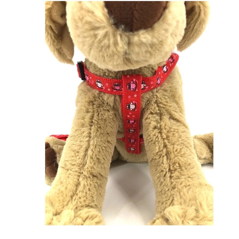 Red Owl Dog Harness Leash Set Adjustable For Medium Dogs NEW